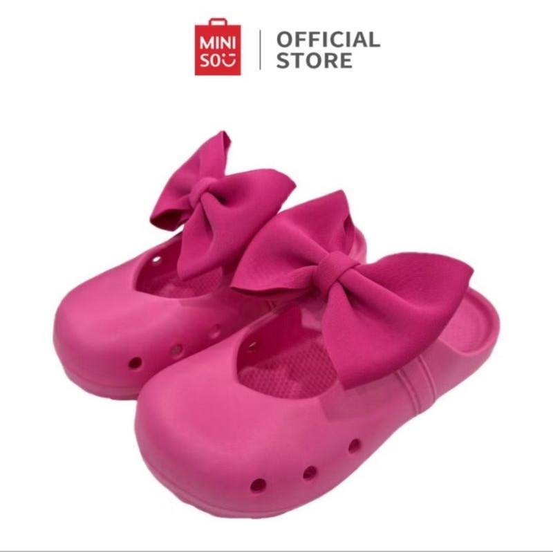 Official BALI MINISO Sandal Wanita Flower Women's Fashion Slippers Miniso Slippers Bunga Sandal Kare