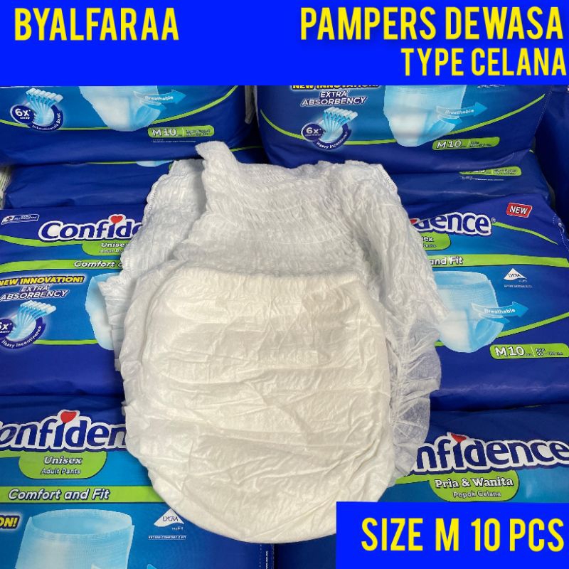 Confidence Pampers Dewasa Size M 10 Pcs Type Celana