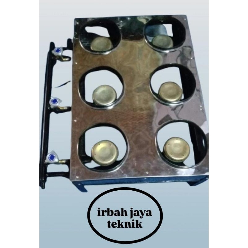 kompor serabi 6 tungku 3 kran