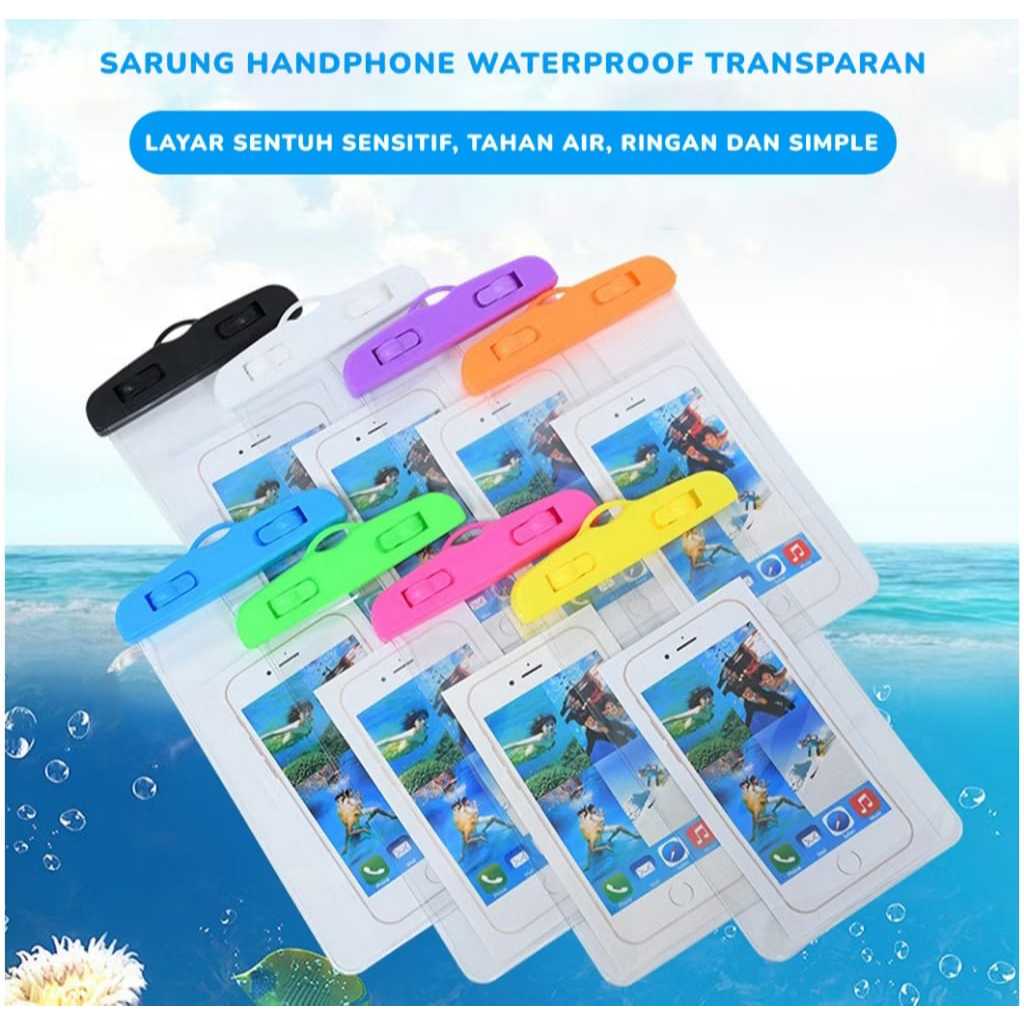 WATERPROOF SARUNG HP ANTI AIR Waterproof XL / Waterproof Case HP XL / WATERPROOF SARUNG HP ANTI AIR 