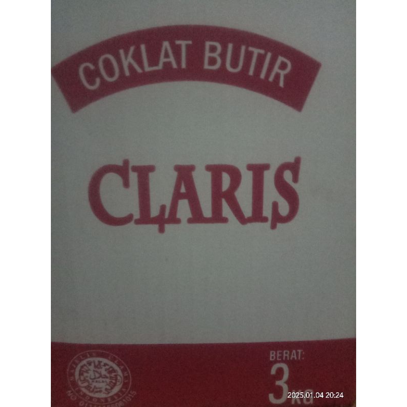 

Claris Coklat Butir Berat 3 kg