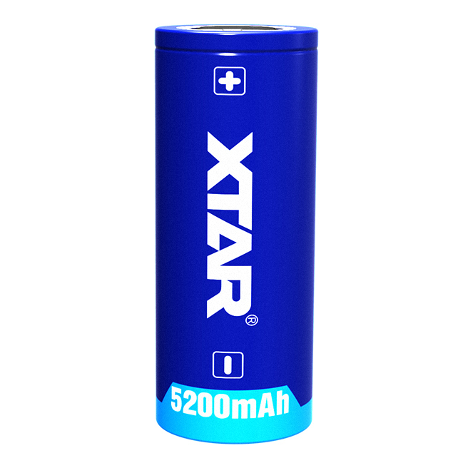 Baterai XTAR Rechargeable 26650 Li-Ion 3.6V 5200mAh 1 PCS
