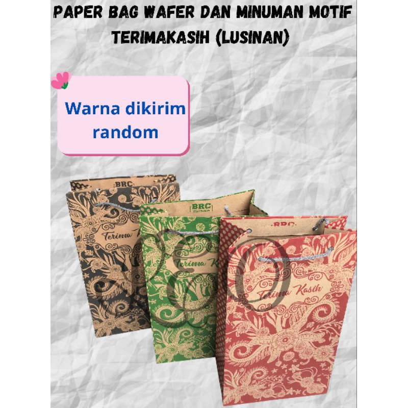 

(LUSINAN) Tas Kertas Batik terimakasih Premium 15x7x25 - Cocok untuk Souvenir