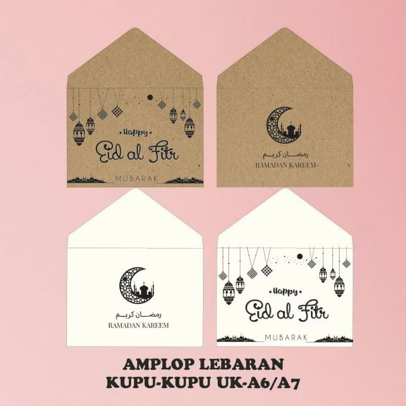 

(10 PCS)Amplop lebaran A6/A7/Vintage amplop kartu ucapan/ lebaran idul Fitri /eid Mubarak ramadan kareem /Heppy eid Mubarak