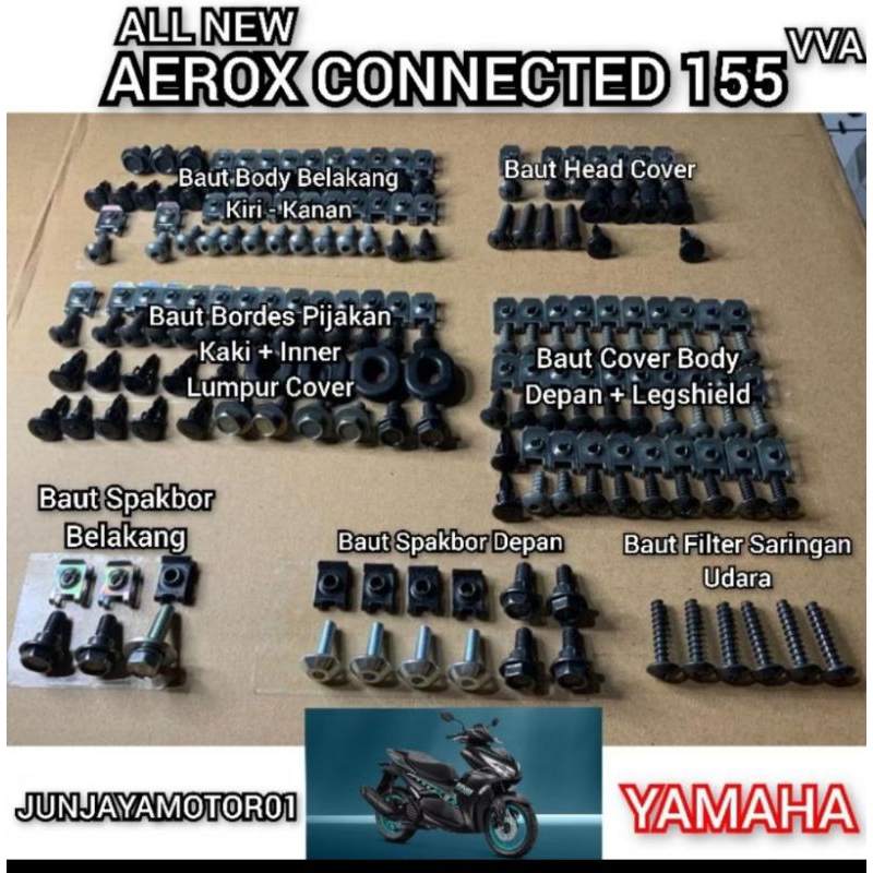 Baut lengkap full set body Yamaha Aerox New Connected