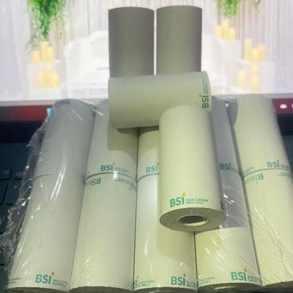 

10 Roll kertas Thermal EDC Logo Bsi 57x30mm termurah