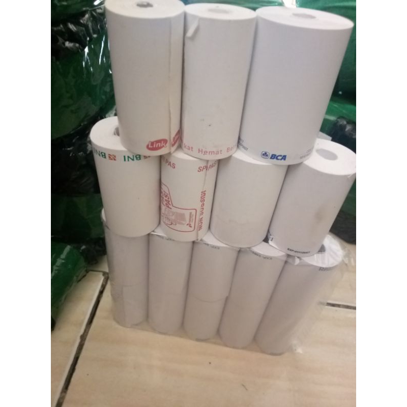 kertas kasir thermal (BCA,link, SPBU,YOKKE,BNI,BRI,SRC, MANDIRI) Cocok digunakan untuk printer ukura