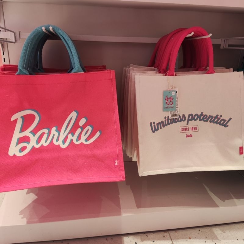 canvas bag tas kanvas Hand bag tas travel Miniso x Barbie