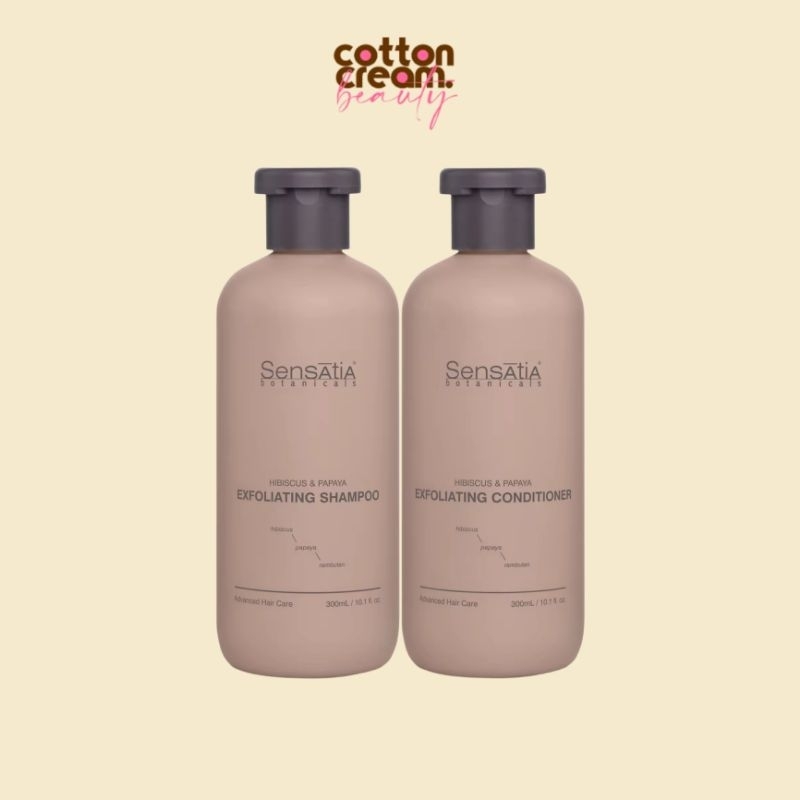 Sensatia Botanicals Hibiscus & Papaya Exfoliating Shampoo & Conditioner 300ml