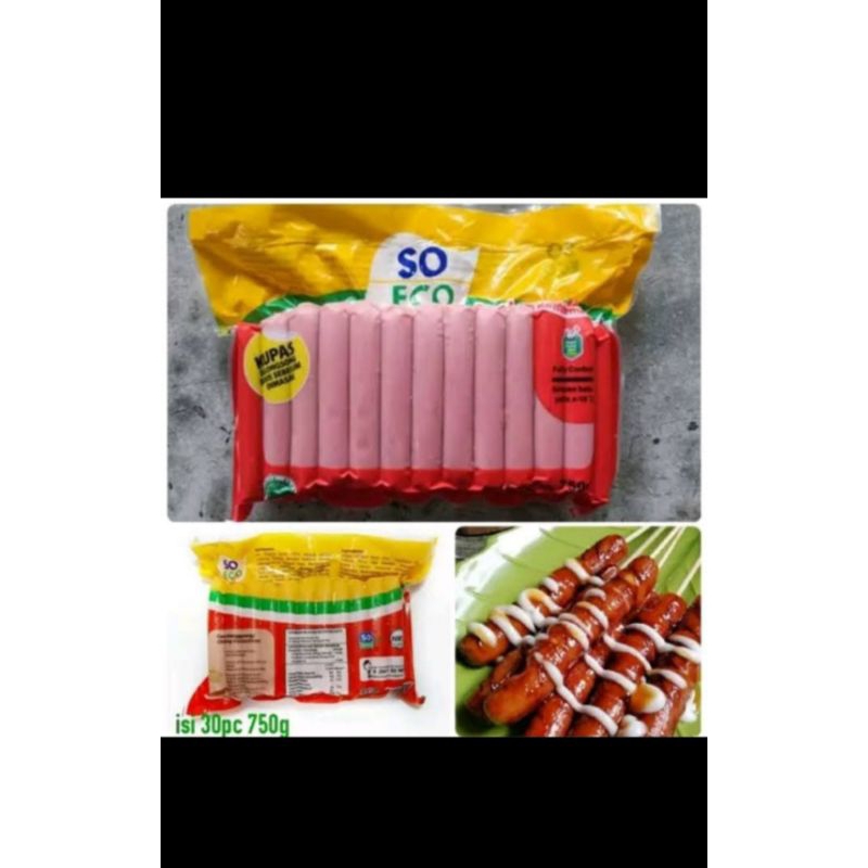 

sosis ayam so echo/olahan daging ayam /sosis ayam /isi 30pcs/750gr