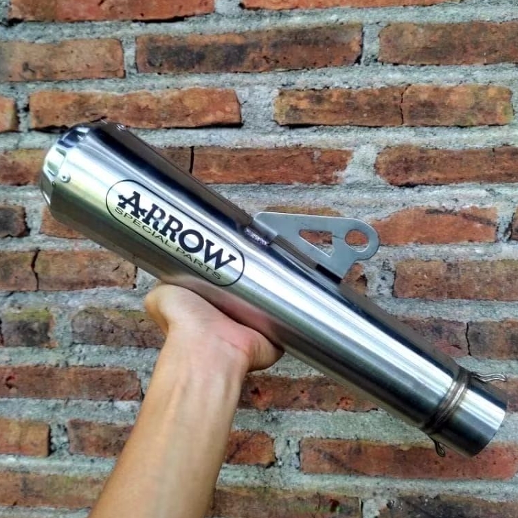 canister arrow Exhaust stainless 51 mm inlet only for motorcycle/ Muffler Arrow stainless 51 mm inle