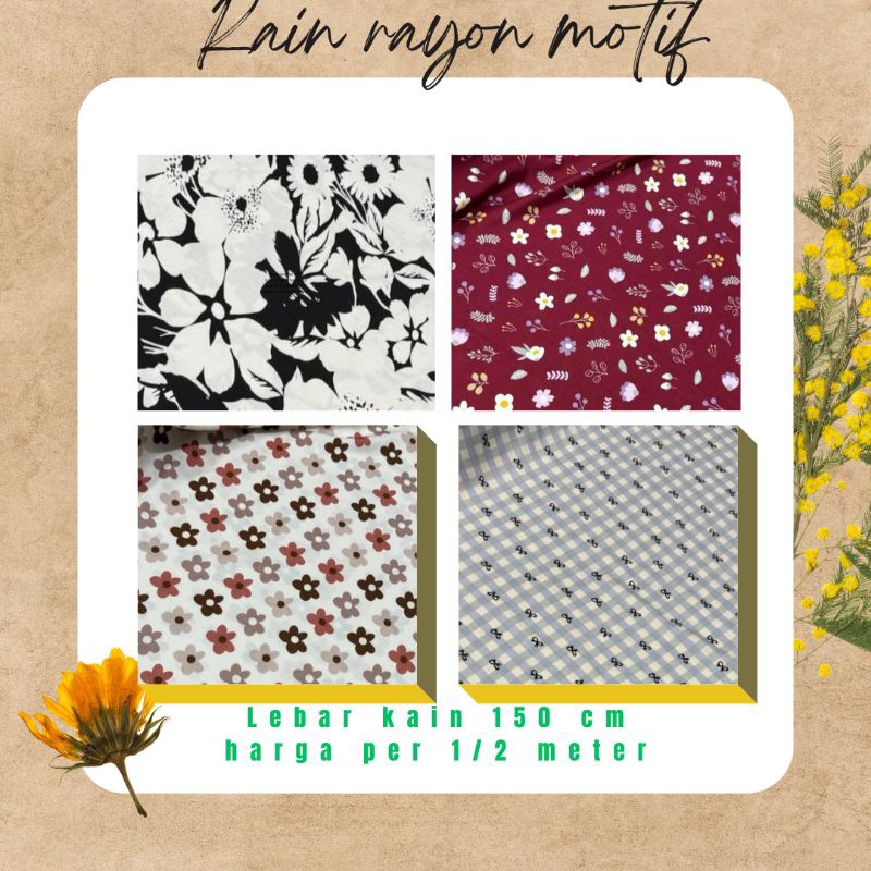 kain katun rayon, bahan katun rayon, gamis, daster, piyama, hijab, mukena, kain katun