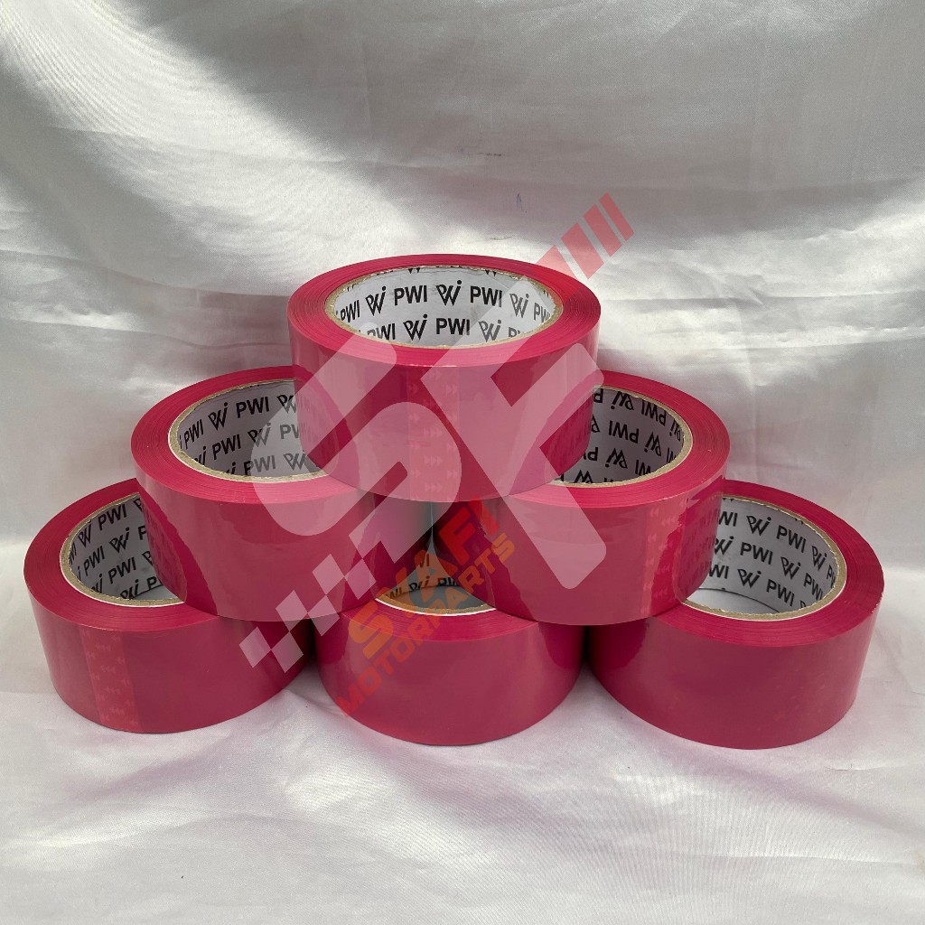 

LAKBAN PLASTIK WARNA PINK 48 mm 100 YARD PWI ISOLASI OPP