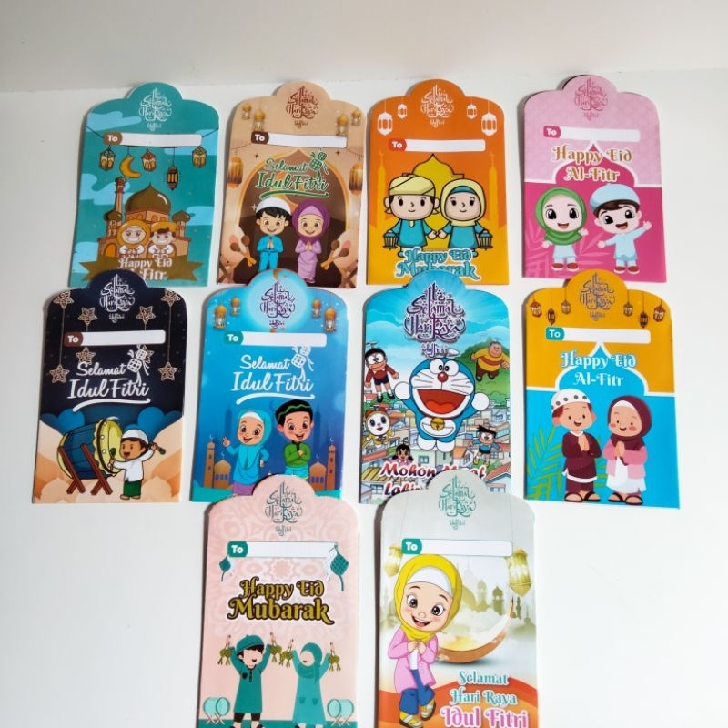 

10pcs Amplop Lebaran medium Karakter Lucu / Amplop Lebaran Snack / angpao idul Fitri / amplop idul Fitri / amplop thr kartun muslim 3