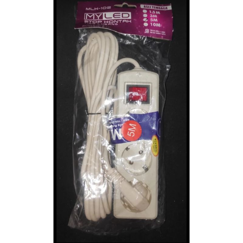 Terminal My Led 3 Lubang 5 Meter | Terminal + Kabel My Led Lubang 3 Kabel 5 Meter