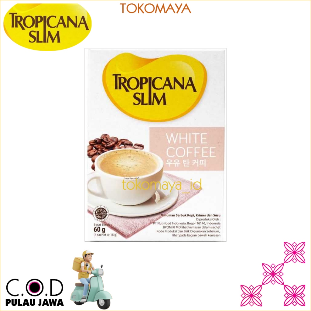 

Tropicana Slim White Coffee 4 Sachet - Kopi Susu Manis Nikmat Tanpa Gula Pasir