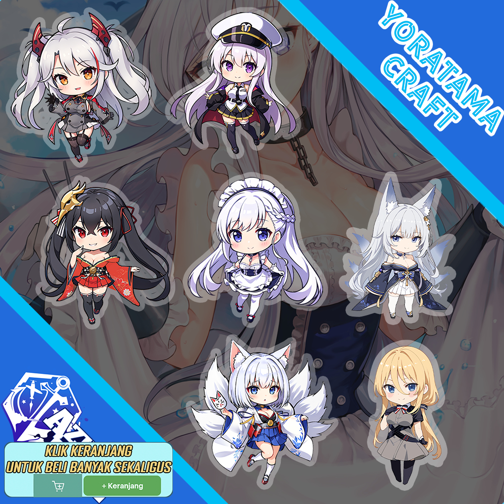 Gantungan Kunci Azur Lane Enterprise Shinano Prinz, Keychain Anime Lucu