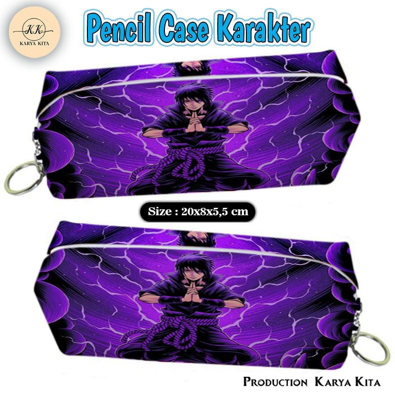 {TERLARIS TEMPAT PENSIL} KOTAK PENSIL GAMBAR ANIME SASUKE TAK03