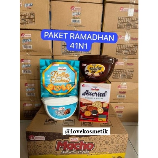 

PAKET RAMADHAN 4IN1 - Marindo Choco Chips / Wafer Coklat / Butter Cookies / Assorted Biscuit & Wafers