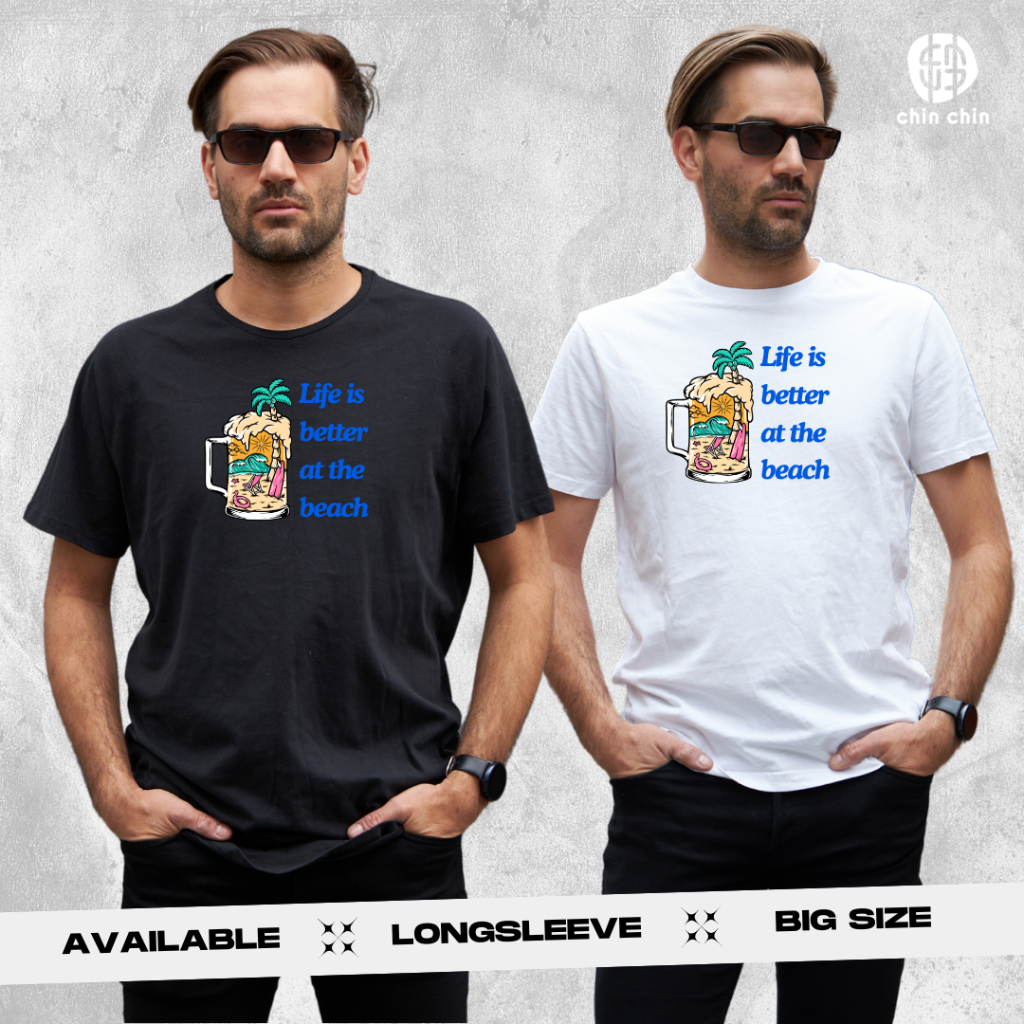 BEACH LIFE T-SHIRT // KAOS PANTAI // BAJU BALI // PRIA // WANITA // BAJU KEREN BIG SIZE // DISTRO - 