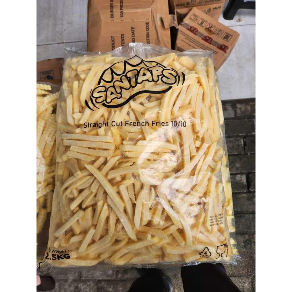 

Santaps Kentang 2,5kg Shoestring Crincel Straight Cut Bukan Gogo Makanan Beku Praktis untuk Cemilan