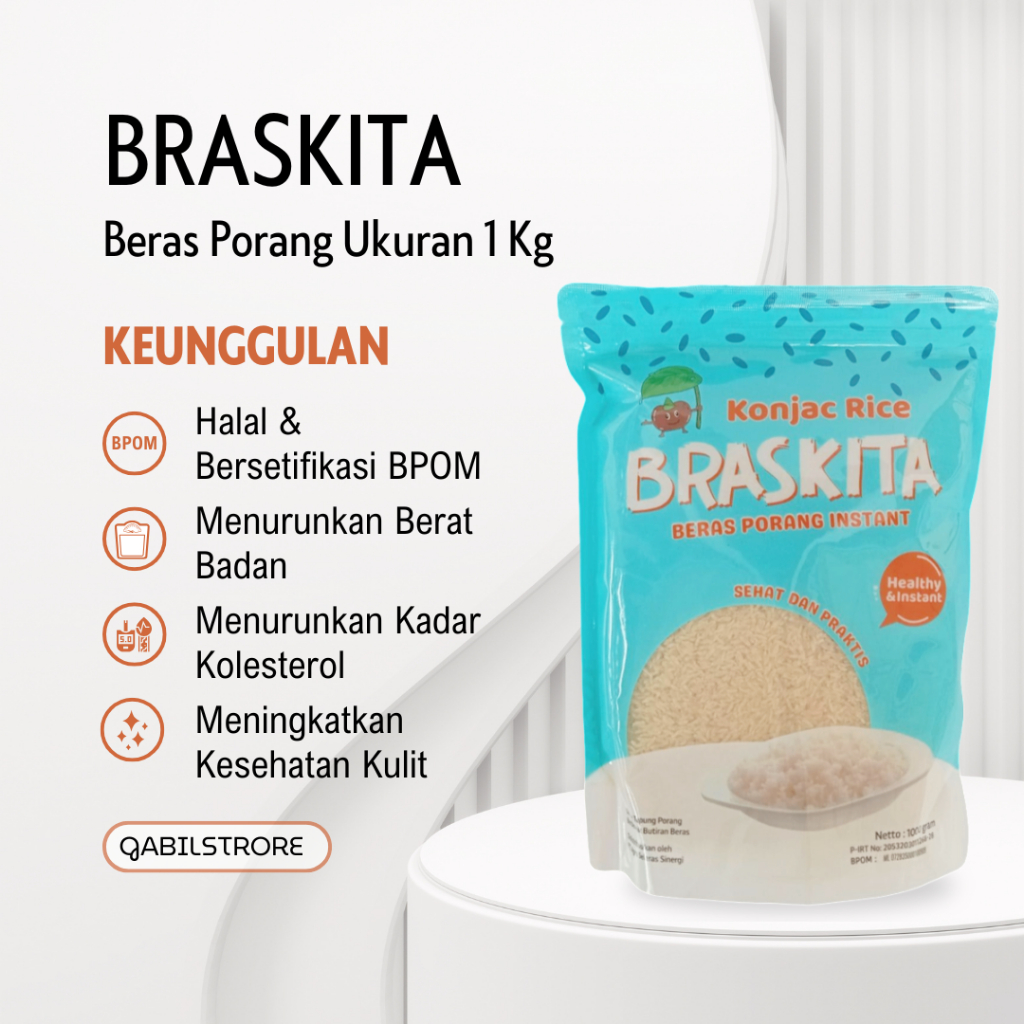 

Braskita Beras Porang 1Kg Shirataki Konjac Nasi Sehat Praktis Diet Instan Rendah Gula Kalori