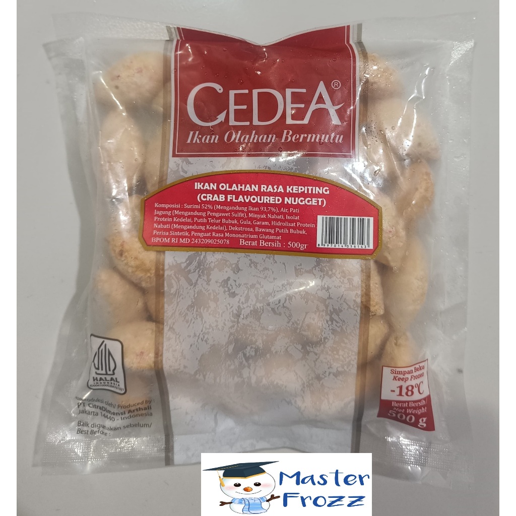 

Cedea Crab Flavoured Nugget | Cedea Crab Nugget | Cedea Ikan Olahan Rasa Kepiting 500gr