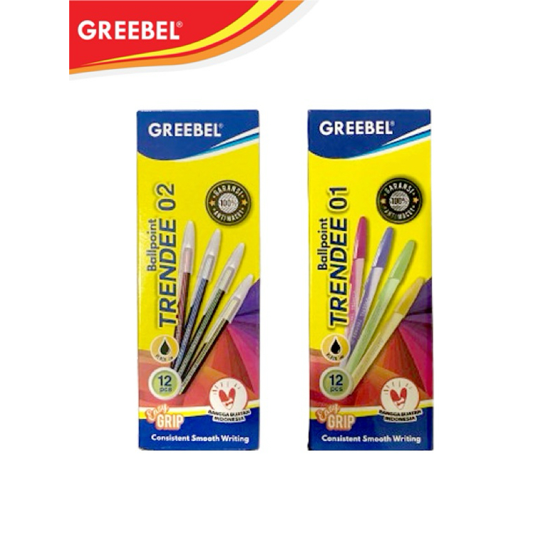 

Greebel - Pulpen Ballpoint Greebel Trendee 01-02 isi (12pcs)
