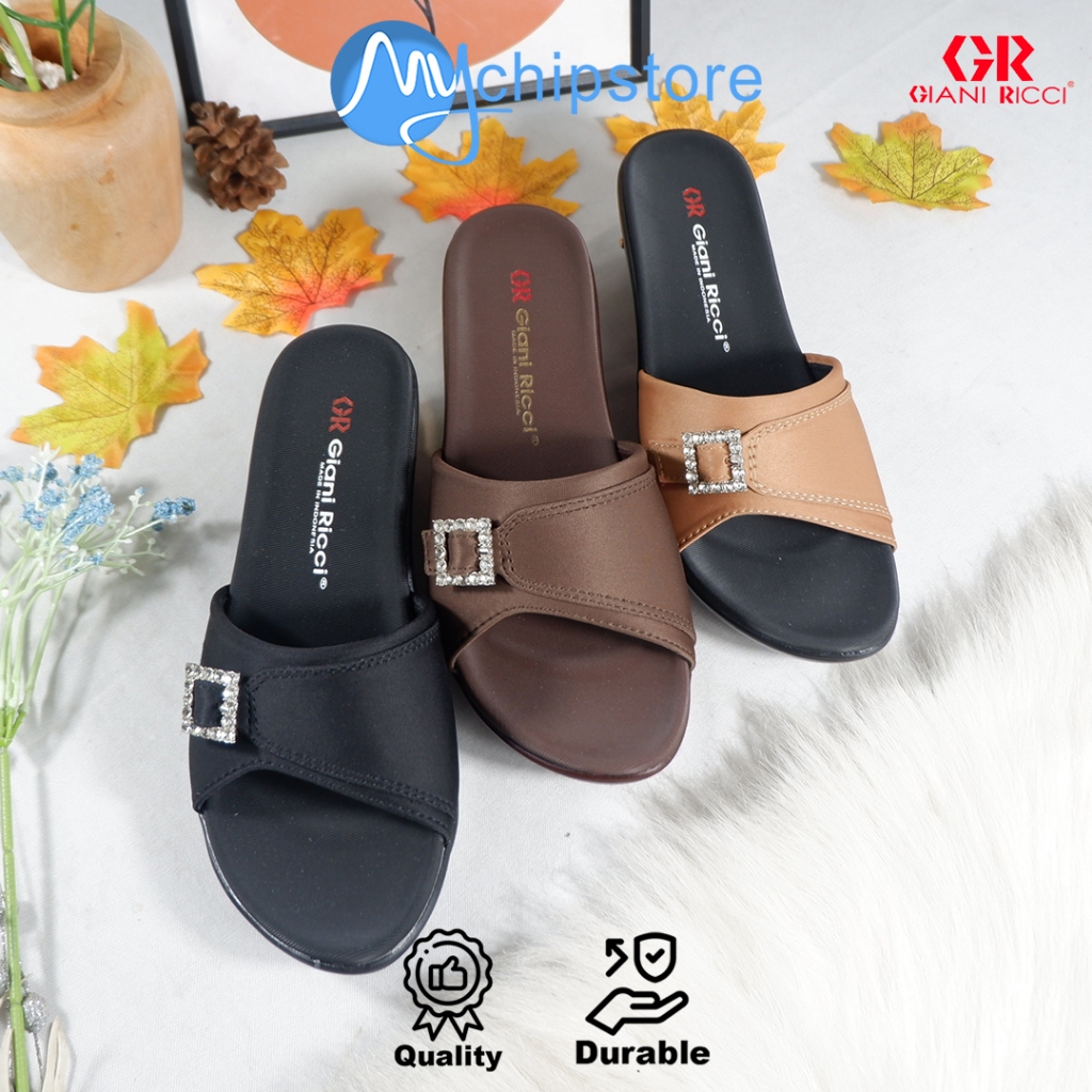 Giani Ricci KARAMOY 679 Sandal Wedges Wanita Original