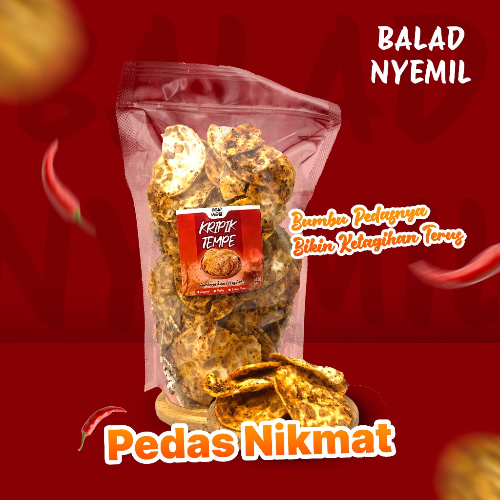 

KRIPIK TEMPE SAGU PEDAS NIKMAT NAGIH 125G