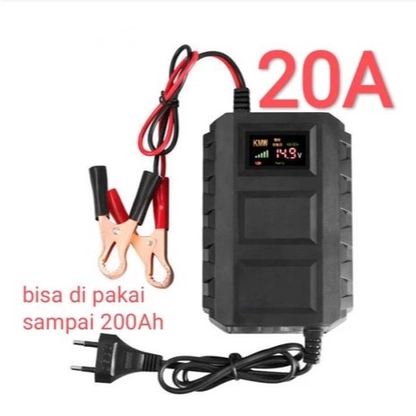 Charger aki mobil motor 12v 20A smart charger aki cas aki mobil 20A