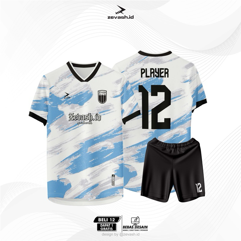 CUSTOM JERSEY FUTSAL / SEPAKBOLA FREE DESIGN NICKNAME