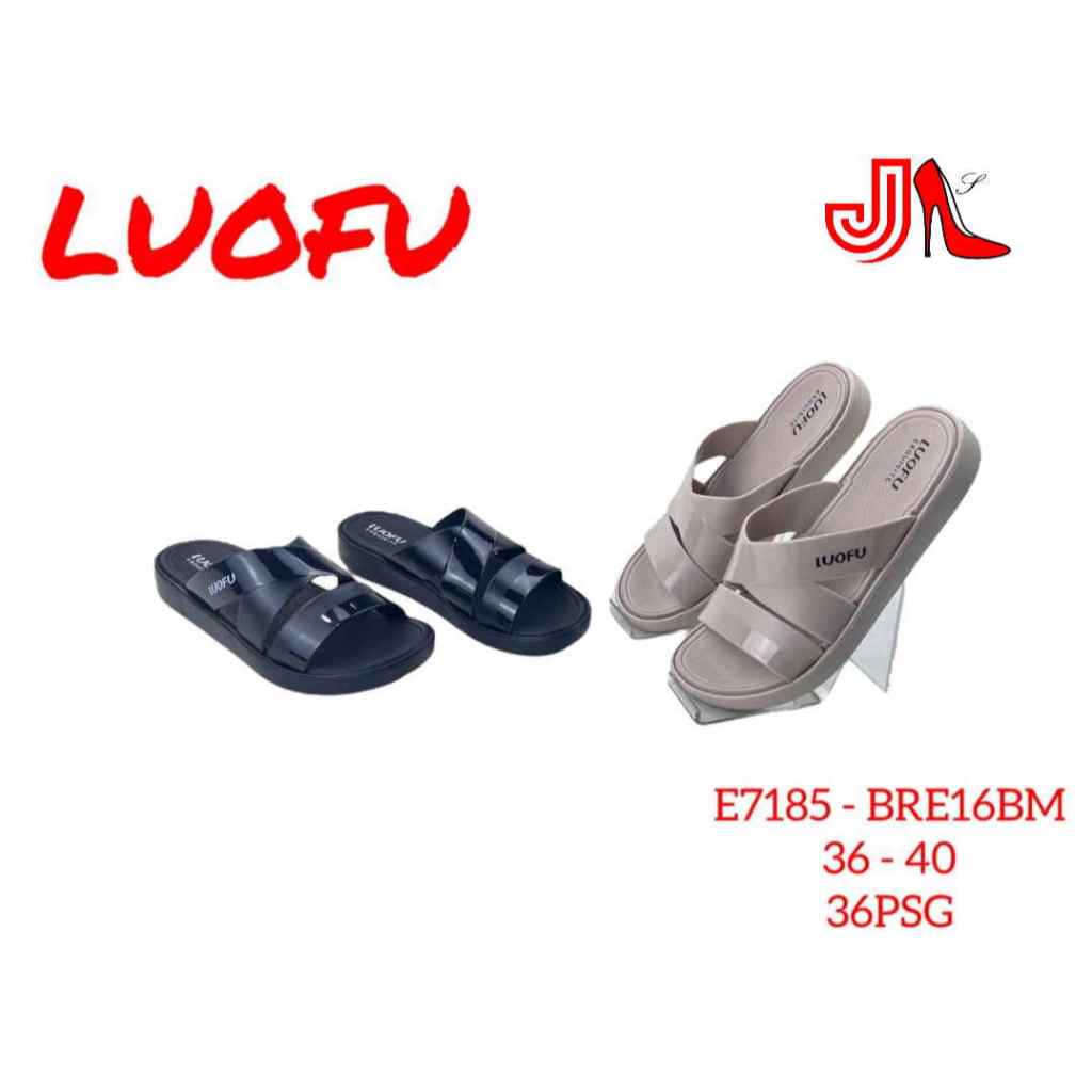 LUOFU E7185-E16BM Sandal Jelly Kokop Silang Glossy