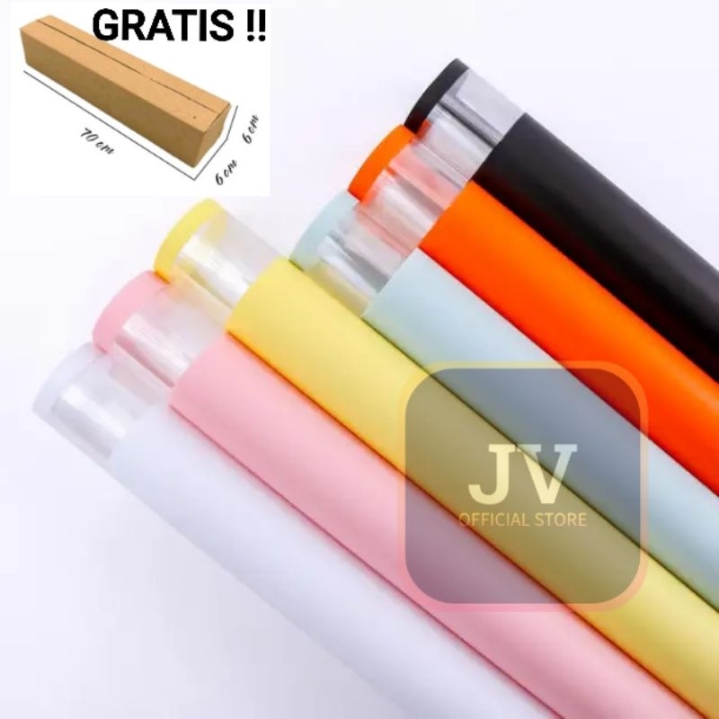 

(5 LEMBAR) Kertas Cellophane Impor Solid Color Frame Untuk Buket Bunga & Hampers, Flower Wrapping Paper Celophane Import, Free Packing Kardus !