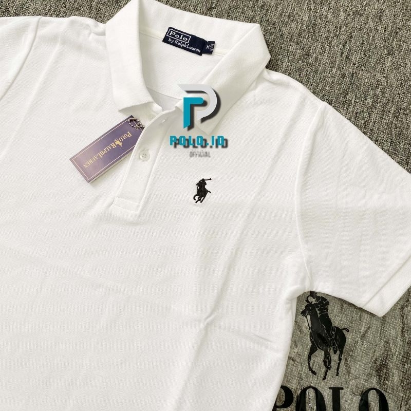Kaos Kerah Pria / Kaos Polo Pria / Kaos Polo Putih Hitam / Polo Shirt pria / Atasan OOTD Pria Premiu