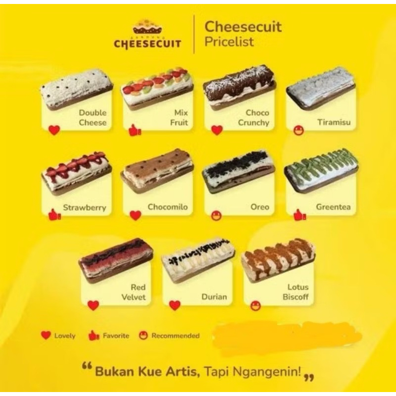 

Bandung Cheesecuit All Variant