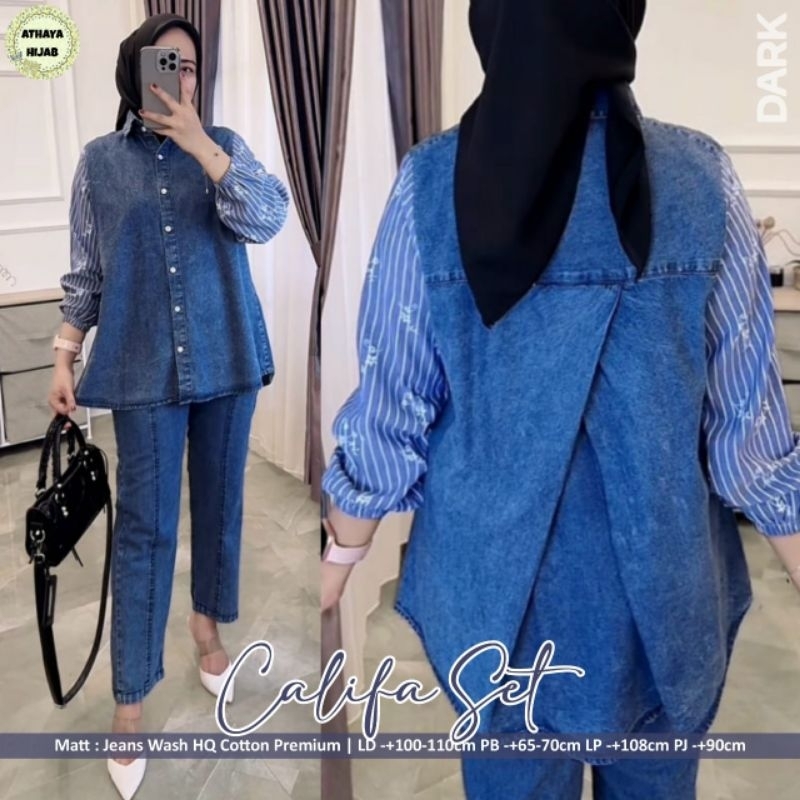 ERLOVA SET / CARLIFA SET JEANS ORIGINAL ATHAYA