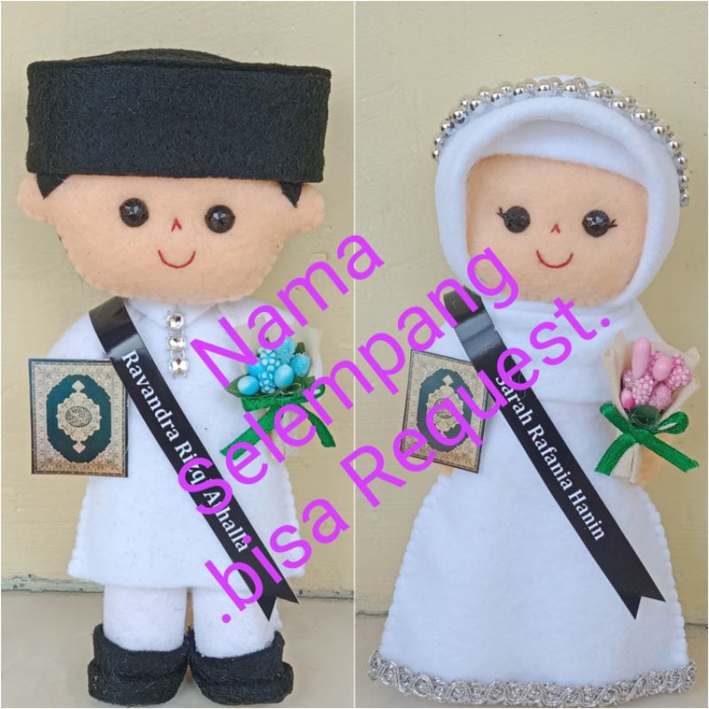 Boneka Hafidz Al Quran imtihanan sekolah khotmil Quran Bahan Buket
