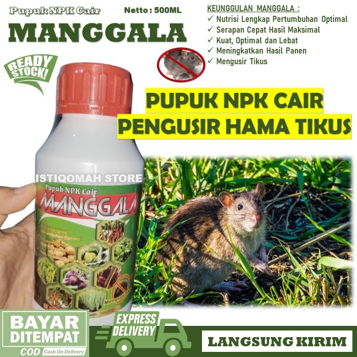 MANGGALA 500ML Pupuk NPK Cair Obat Hama Semua Tanaman Pembasmi TIKUS -Obat Hama Tikus Di Sawah- Obat