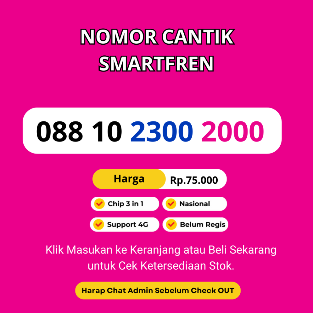 Nomor Cantik  Smartfren Murah Rapi Seri Tahun Lahir- Kartu Perdana Smartfren Support 4G LTE BONUS KU