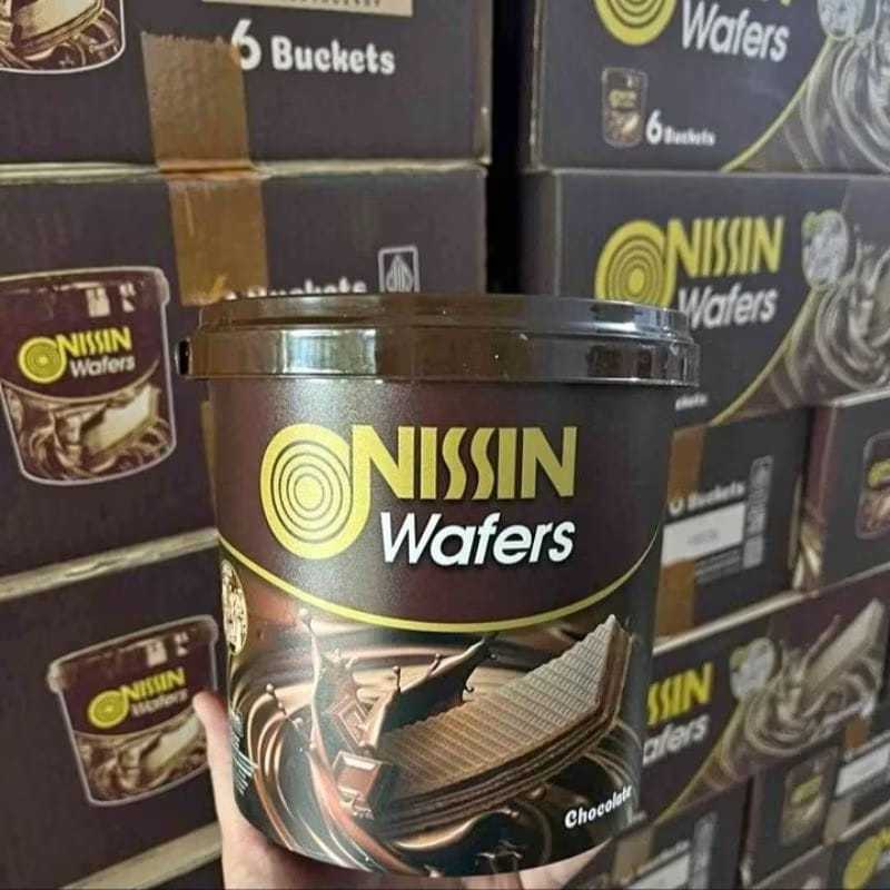 Nissin Wafer Chocolate 2 Toples Nissin Wafer Kemasan Timba Rasa Chocolate Jajan Hari Raya Snack Niss