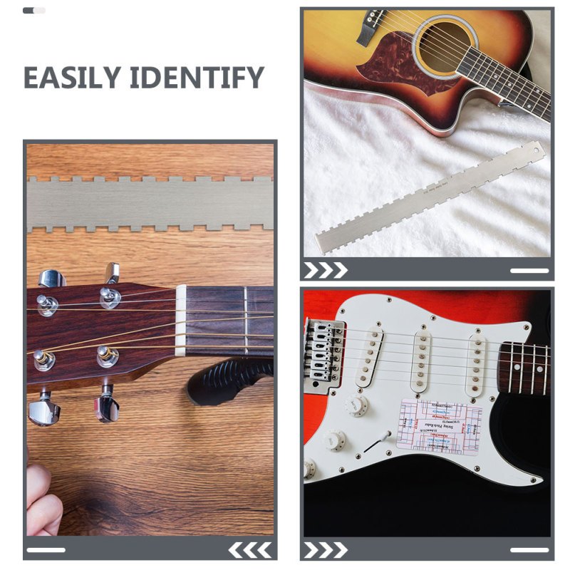 Fret Ruler Guitar Neck Notched Ruler Fret Leveling Skala Scale Fret Fretboard Fret Bender Alat Pres