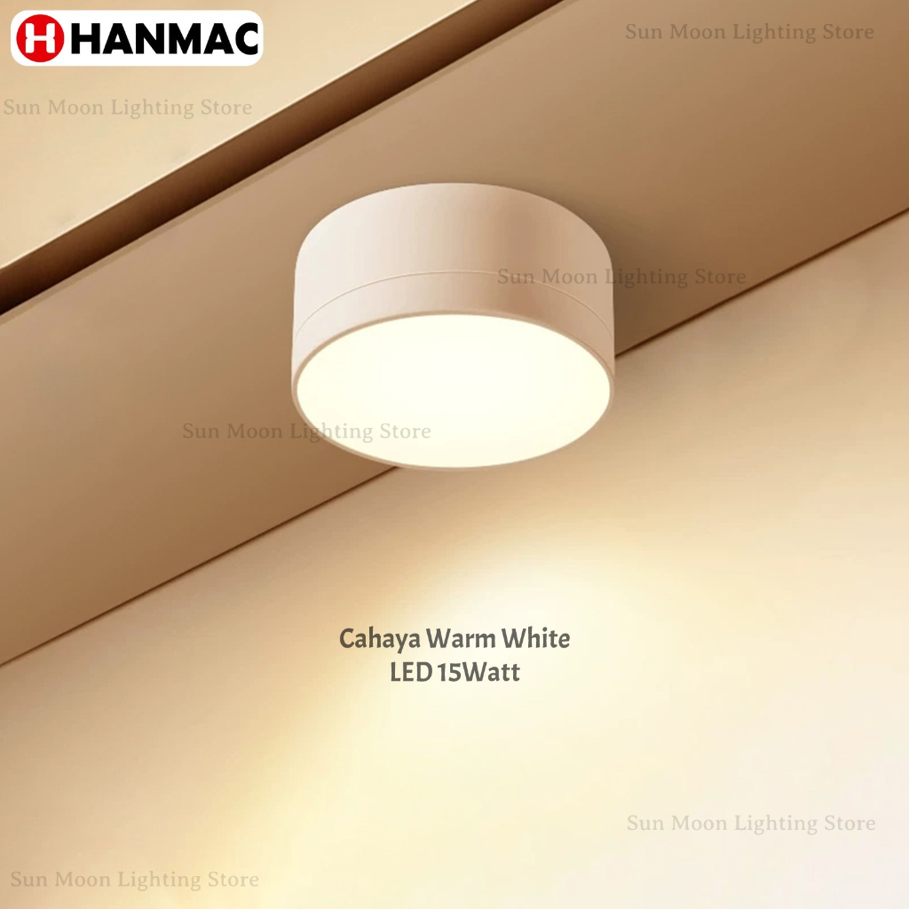 Lampu downlight outbow led 7w 12w 15w panel hanmac plafon sun moon