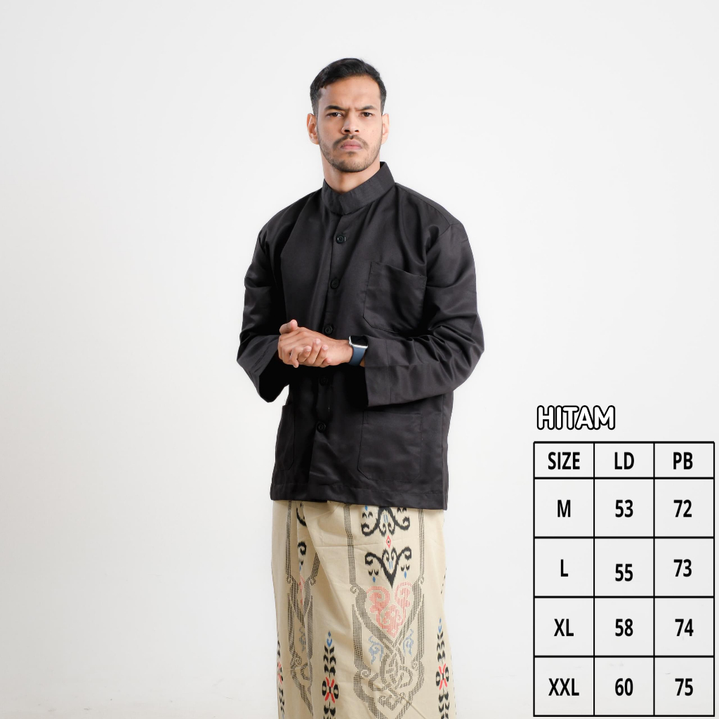 KOKO HAIBAH POLOS SAKU DEPAN EXCLUSIVE / KOKO HAIBIB / KOKO POLOS / KOKO LENGAN PANJANG HITAM