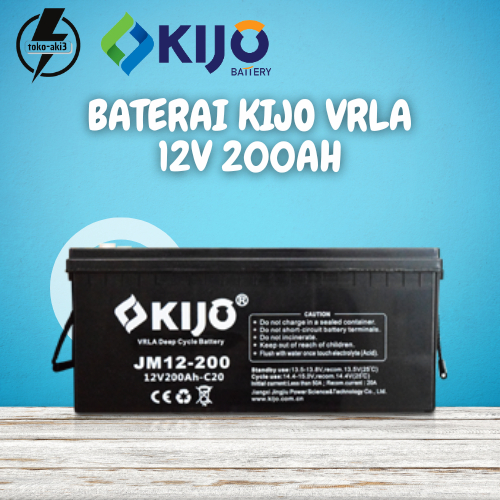 BATERAI KIJO 12V 200AH AKI UPS KIJO AKI SOLAR PANEL BATERAI VRLA - KIJO 12V 200AH