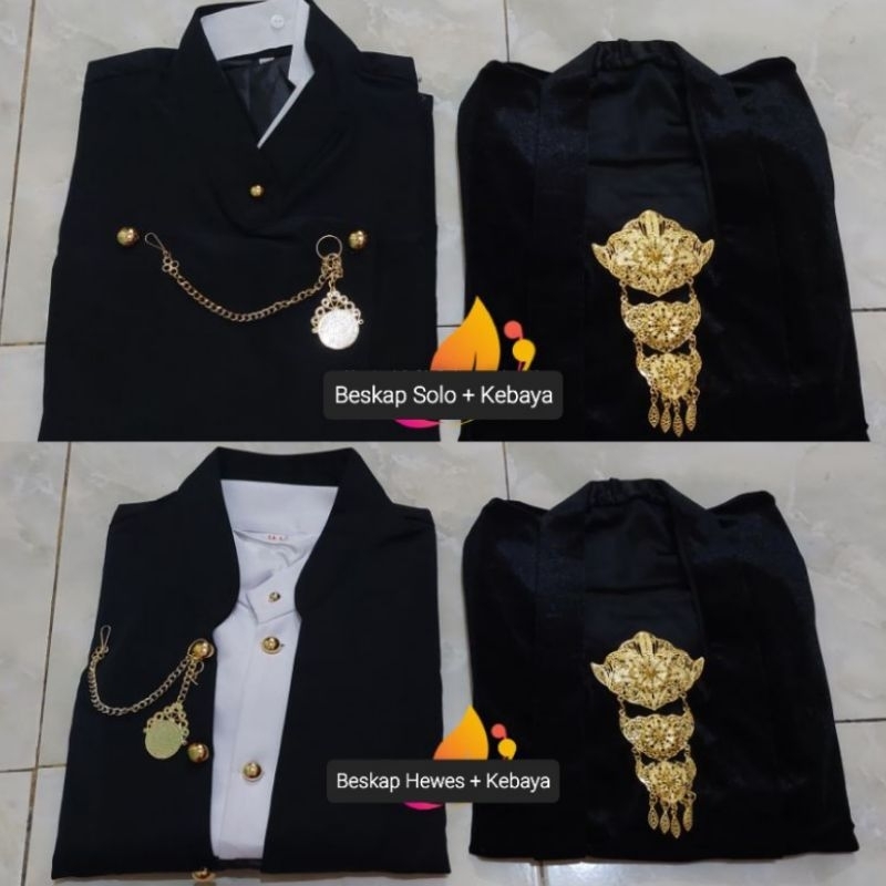 Atasan Prewedding/ Baju Prewedding Jawa/ Couple Jawa/  Beskap Solo + Kebaya Bludru