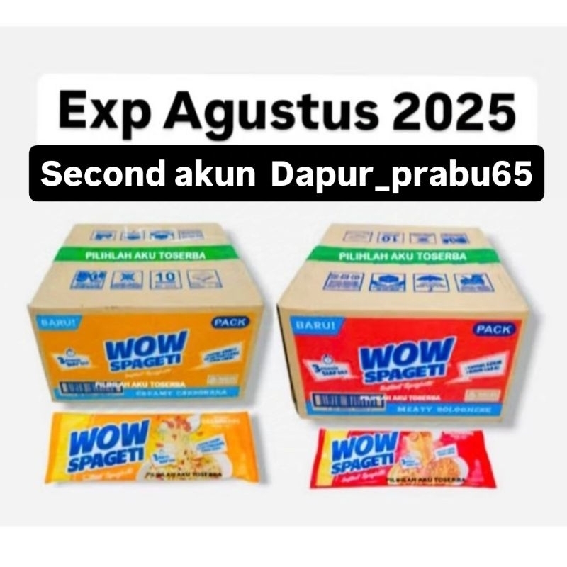 

TERMURAH ( second akun dapur_prabu65) spageti wow 1 karton