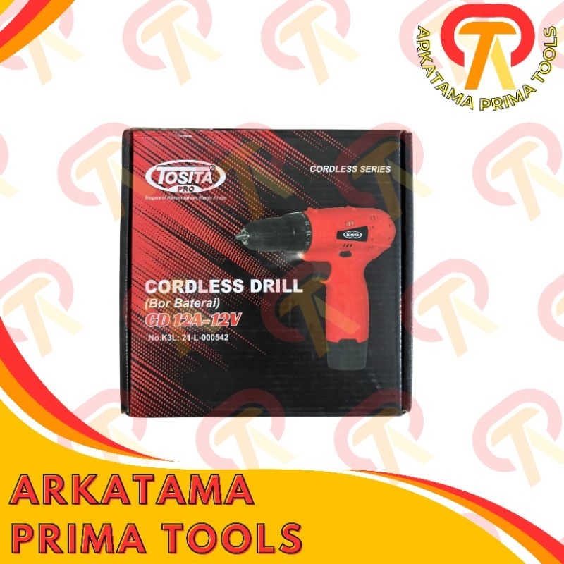TOSITA 12V Mesin bor cordless baterai bor listrik bor cas murah 10mm Chuck Bisa bor besi tembok kayu