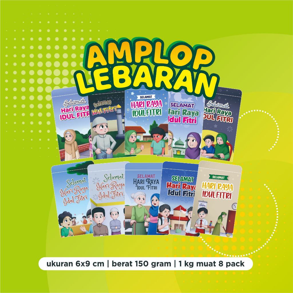 

100 PCS AMPLOP LEBARAN KECIL MURAH