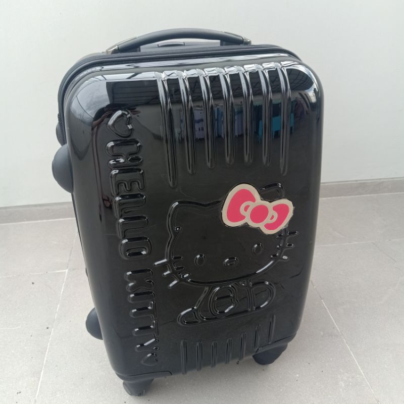 Koper Tas Hello Kitty Black Hitam Travel Bag Sanrio